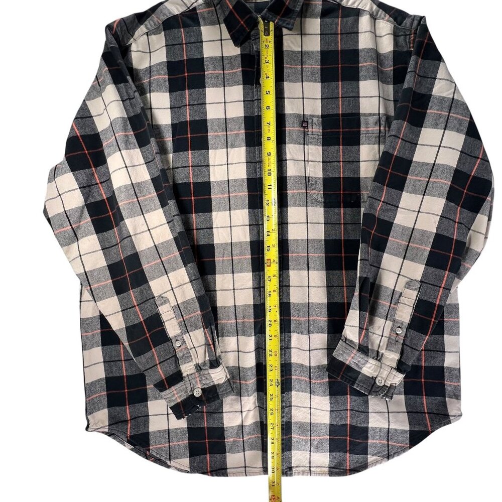 Ralph Lauren Polo Jeans Co XL Plaid Button-Up Shirt XL Long Sleeve Black Orange - Picture 10 of 12